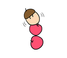 Rabbit and Acorn sticker #14756912