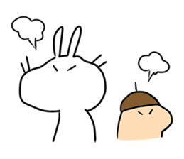 Rabbit and Acorn sticker #14756915