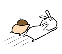 Rabbit and Acorn sticker #14756917