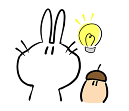 Rabbit and Acorn sticker #14756918