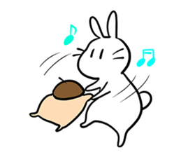 Rabbit and Acorn sticker #14756922
