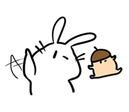 Rabbit and Acorn sticker #14756923