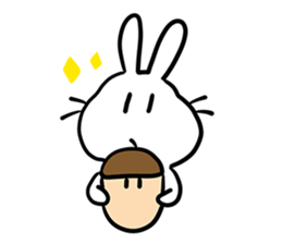 Rabbit and Acorn sticker #14756924