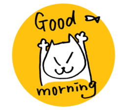 Japanese funny cat sticker #14757349