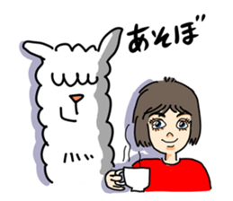 Pleasant alpaca sticker #14758544