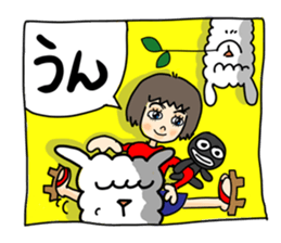 Pleasant alpaca sticker #14758548
