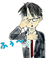 Good Luck!Salaryman Mr.Megane 2 sticker #14758732