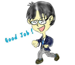 Good Luck!Salaryman Mr.Megane 2 sticker #14758752