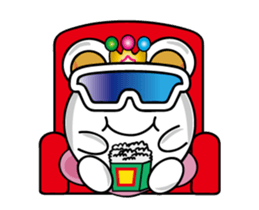 Alien baby white princess sticker #14761030