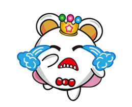 Alien baby white princess sticker #14761033