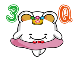 Alien baby white princess sticker #14761039