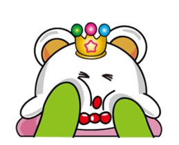 Alien baby white princess sticker #14761043