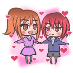 Two Girls Sticker