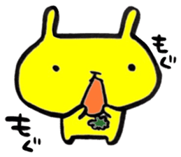 Yellow rabbit sticker 2 sticker #14761587