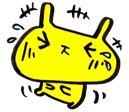 Yellow rabbit sticker 2 sticker #14761600