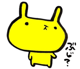 Yellow rabbit sticker 2 sticker #14761602