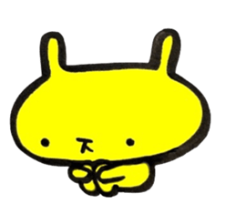 Yellow rabbit sticker 2 sticker #14761603