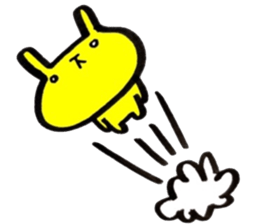 Yellow rabbit sticker 2 sticker #14761610