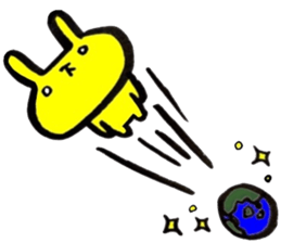 Yellow rabbit sticker 2 sticker #14761611