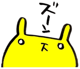 Yellow rabbit sticker 2 sticker #14761615