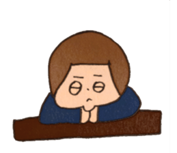 honnwaka neko and girl sticker #14761863