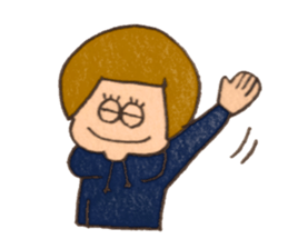 honnwaka neko and girl sticker #14761864