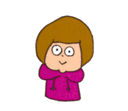 honnwaka neko and girl sticker #14761877