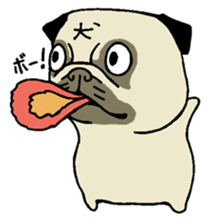 an ugly but cute pug sticker #14763141