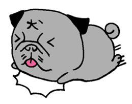 an ugly but cute pug sticker #14763142