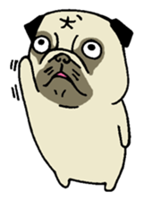 an ugly but cute pug sticker #14763156