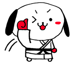 A pretty KARATE dog 'one' . sticker #14763428