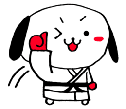A pretty KARATE dog 'one' . sticker #14763428