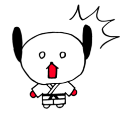 A pretty KARATE dog 'one' . sticker #14763431