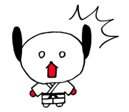 A pretty KARATE dog 'one' . sticker #14763431