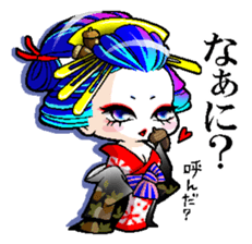 Japanese Oiran stickers "MIHIRO&AKI" sticker #14764406