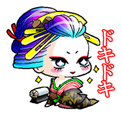 Japanese Oiran stickers "MIHIRO&AKI" sticker #14764414