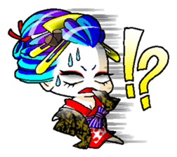 Japanese Oiran stickers "MIHIRO&AKI" sticker #14764418