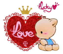 Lucky Heart~Little Pig Amy sticker #14765238