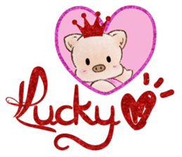 Lucky Heart~Little Pig Amy sticker #14765239