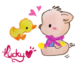 Lucky Heart~Little Pig Amy sticker #14765259