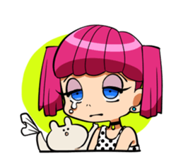 Rabbit and Girl Friend sticker #14766130