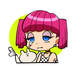 Rabbit and Girl Friend sticker #14766130