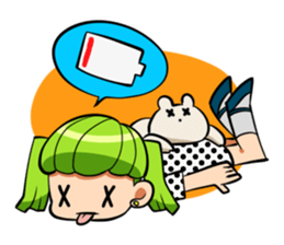 Rabbit and Girl Friend sticker #14766134