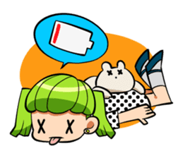 Rabbit and Girl Friend sticker #14766134