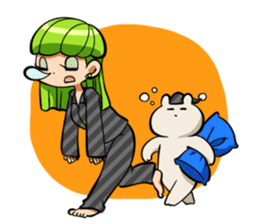 Rabbit and Girl Friend sticker #14766140