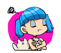 Rabbit and Girl Friend sticker #14766143