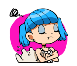 Rabbit and Girl Friend sticker #14766143