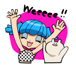 Rabbit and Girl Friend sticker #14766146