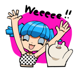 Rabbit and Girl Friend sticker #14766146