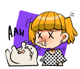 Rabbit and Girl Friend sticker #14766151